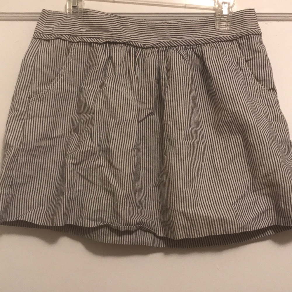 J.Crew Blue and white striped mini skirt
